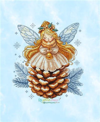 Pine Cone Angel Cross Stitch Pattern by Les Petites Croix de Lucie *NEW* - Premium Pattern, Cross Stitch from Les Petites Croix de Lucie - Just $17.60! Shop now at Crossed Hearts Needlework & Design