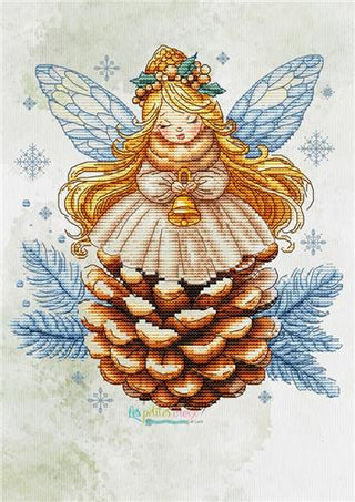 Pine Cone Angel Cross Stitch Pattern by Les Petites Croix de Lucie *NEW* - Premium Pattern, Cross Stitch from Les Petites Croix de Lucie - Just $17.60! Shop now at Crossed Hearts Needlework & Design