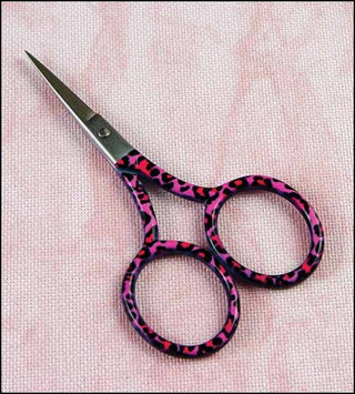 Pink Leopard Embroidery Scissors by Yarn Tree - Premium Embroidery Scissors from Yarn Tree - Just $11! Shop now at Crossed Hearts Needlework & Design