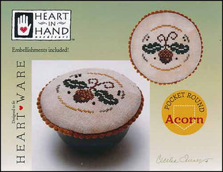 Pocket Round Acorn Cross Stitch Pattern by Heart In Hand Needleart - Premium Pattern, Cross Stitch from Heart In Hand Needleart - Just $7! Shop now at Crossed Hearts Needlework & Design