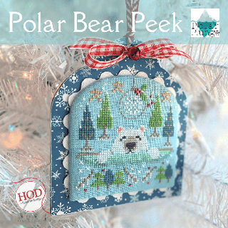 Polar Bear Peek: Polar Plunge Cross Stitch Pattern by Hands On Design - Premium Pattern, Cross Stitch from Hands On Design - Just $8! Shop now at Crossed Hearts Needlework & Design