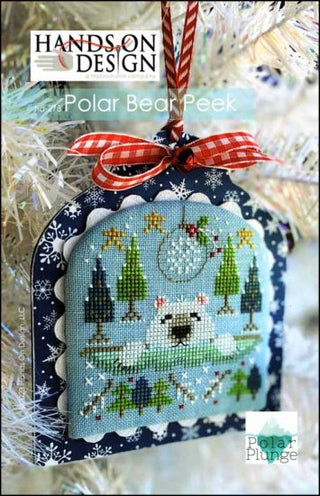 Polar Bear Peek: Polar Plunge Cross Stitch Pattern by Hands On Design - Premium Pattern, Cross Stitch from Hands On Design - Just $8! Shop now at Crossed Hearts Needlework & Design