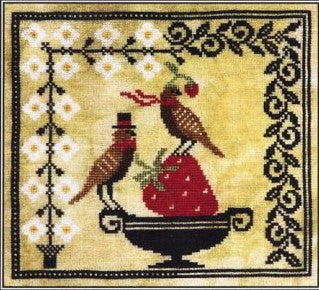 Posh Strawberry Picnic Cross Stitch Pattern by Artful Offerings - Premium Pattern, Cross Stitch from Artful Offerings™ - Just $12! Shop now at Crossed Hearts Needlework & Design