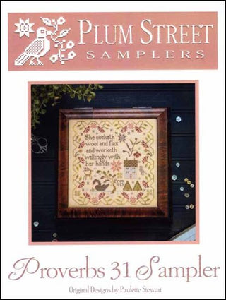 Proverbs 31 Sampler Cross Stitch Pattern by Plum Street Samplers - Premium Pattern, Cross Stitch from Plum Street Samplers - Just $14! Shop now at Crossed Hearts Needlework & Design