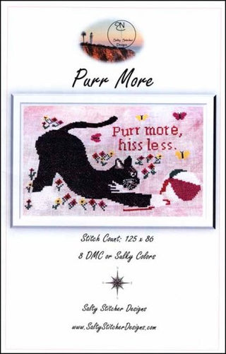 Purr More Cross Stitch Pattern by Salty Stitcher Designs - Premium Pattern, Cross Stitch from Salty Stitcher Designs - Just $12! Shop now at Crossed Hearts Needlework & Design