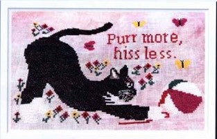 Purr More Cross Stitch Pattern by Salty Stitcher Designs - Premium Pattern, Cross Stitch from Salty Stitcher Designs - Just $12! Shop now at Crossed Hearts Needlework & Design