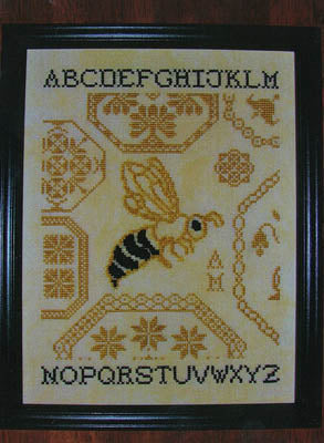 Quaker Bee Cross Stitch Pattern by AuryTM - Premium Pattern, Cross Stitch from AuryTM - Just $10! Shop now at Crossed Hearts Needlework & Design