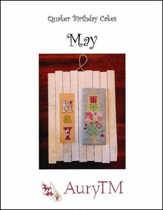 Quaker Birthday Cakes: May Cross Stitch Pattern by AuryTM - Premium Pattern, Cross Stitch from AuryTM - Just $10! Shop now at Crossed Hearts Needlework & Design