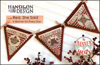 Red, She Said Cross Stitch Pattern by Hands On Design - Premium Pattern, Cross Stitch from Hands On Design - Just $12! Shop now at Crossed Hearts Needlework & Design