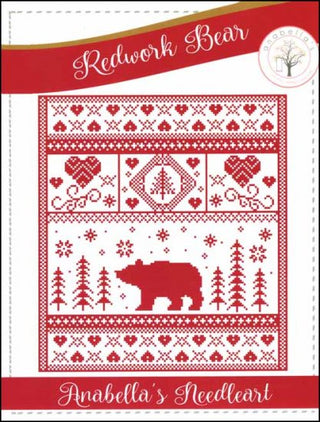 Redwork Bear Cross Stitch Pattern by Anabella's *NEW* - Premium Pattern, Cross Stitch from Anabella's - Just $10! Shop now at Crossed Hearts Needlework & Design