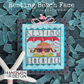 Resting Beach Face Cross Stitch Pattern by Hands On Design - Premium Pattern, Cross Stitch from Hands On Design - Just $6! Shop now at Crossed Hearts Needlework & Design