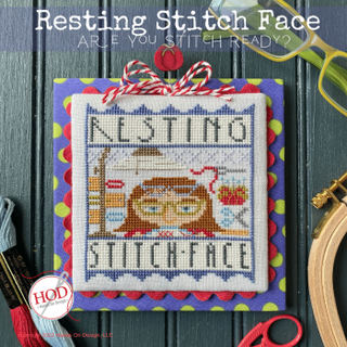 Resting Stitch Face Cross Stitch Pattern by Hands On Design - Premium Pattern, Cross Stitch from Hands On Design - Just $6! Shop now at Crossed Hearts Needlework & Design