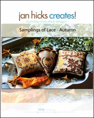 Samplings of Lace: Autumn Cross Stitch Pattern by Jan Hicks Creates! - Premium Pattern, Cross Stitch from Jan Hicks Creates! - Just $12.50! Shop now at Crossed Hearts Needlework & Design