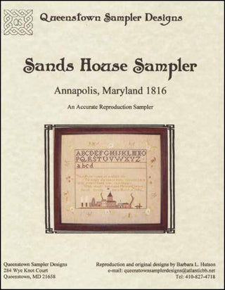 Sands House Sampler Cross Stitch Pattern by Queenstown Sampler Designs - Premium Pattern, Cross Stitch from Queenstown Sampler Designs - Just $24! Shop now at Crossed Hearts Needlework & Design