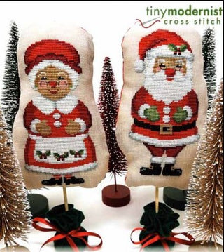 Santa & Mrs. Claus Cross Stitch Pattern by Tiny Modernist *NEW* - Premium Pattern, Cross Stitch from Tiny Modernist - Just $9! Shop now at Crossed Hearts Needlework & Design