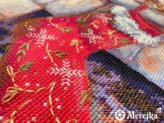 Santa's Helper Needlecraft Kit by Merejka *NEW* - Premium Needlecraft Kit from Merejka - Just $95! Shop now at Crossed Hearts Needlework & Design