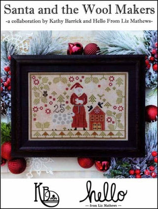 Santa and the Wool Makers Cross Stitch Pattern by Hello From Liz Mathews *NEW* - Premium Pattern, Cross Stitch from Hello From Liz Mathews - Just $12! Shop now at Crossed Hearts Needlework & Design