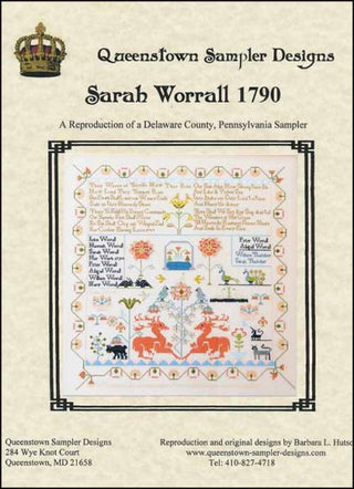 Sarah Worrall 1790 Cross Stitch Pattern by Queenstown Sampler Designs - Premium Pattern, Cross Stitch from Queenstown Sampler Designs - Just $12! Shop now at Crossed Hearts Needlework & Design