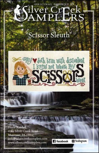 Scissor Sleuth Cross Stitch Pattern by Silver Creek Samplers *NEW* - Premium Pattern, Cross Stitch from Silver Creek Samplers - Just $13! Shop now at Crossed Hearts Needlework & Design