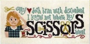 Scissor Sleuth Cross Stitch Pattern by Silver Creek Samplers *NEW* - Premium Pattern, Cross Stitch from Silver Creek Samplers - Just $13! Shop now at Crossed Hearts Needlework & Design