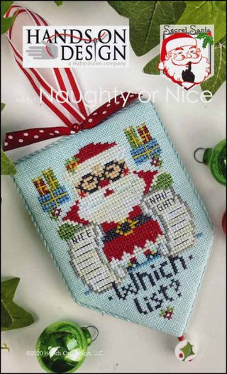 Naughty Or Nice: Secret Santa Series Cross Stitch Pattern by Hands On Design - Premium Pattern, Cross Stitch from Hands On Design - Just $6! Shop now at Crossed Hearts Needlework & Design