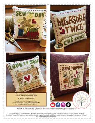 Sew Stitch! Cross Stitch Pattern by Anabella's - Premium Pattern, Cross Stitch from Anabella's - Just $16! Shop now at Crossed Hearts Needlework & Design