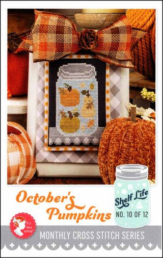 Shelf Life Part 10 of 12: October's Pumpkins  Cross Stitch Pattern by It's Sew Emma *NEW* - Premium Pattern, Cross Stitch from It's Sew Emma - Just $10! Shop now at Crossed Hearts Needlework & Design