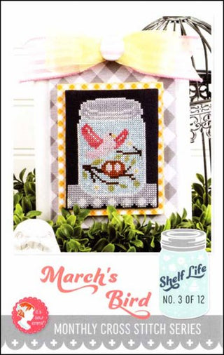 Shelf Life Part 3 of 12: March's Bird Cross Stitch Pattern by It's Sew Emma - Premium Pattern, Cross Stitch from It's Sew Emma - Just $10! Shop now at Crossed Hearts Needlework & Design