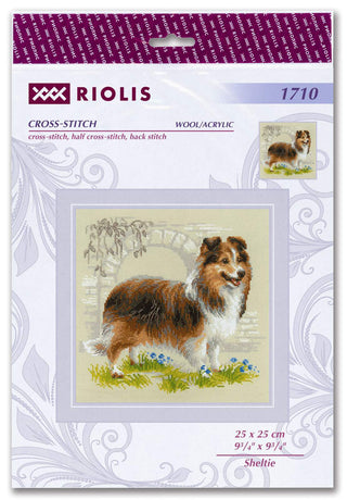 Sheltie Counted Cross Stitch Needlework Kit by RIOLIS