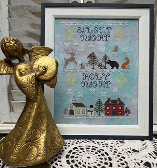 Silent Night Counted Cross Stitch Pattern by SamBrie Stitches Designs - Premium Pattern, Cross Stitch from SamBrie Stitches Designs - Just $12! Shop now at Crossed Hearts Needlework & Design