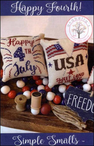 Simple Smalls Happy Fourth Cross Stitch Pattern by Anabella's *NEW* - Premium Pattern, Cross Stitch from Anabella's - Just $11! Shop now at Crossed Hearts Needlework & Design