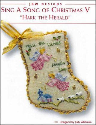 Sing A Song Of Christmas 5 'Hark The Herald' Cross Stitch Pattern by JBW Designs - Premium Pattern, Cross Stitch from JBW Designs - Just $7! Shop now at Crossed Hearts Needlework & Design