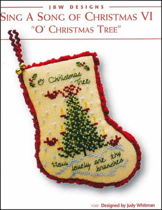 Sing A Song Of Christmas 6 'O' Christmas Tree' Cross Stitch Pattern by JBW Designs - Premium Pattern, Cross Stitch from JBW Designs - Just $7! Shop now at Crossed Hearts Needlework & Design