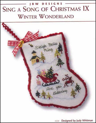 Sing A Song Of Christmas 9 'Winter Wonderland' Cross Stitch Pattern by JBW Designs - Premium Pattern, Cross Stitch from JBW Designs - Just $8! Shop now at Crossed Hearts Needlework & Design