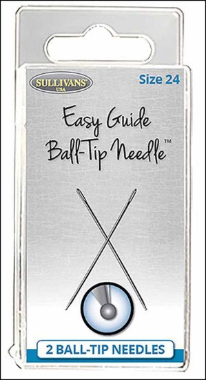 Size 24 Easy Guide Ball-Tip Needles by Sullivans - Premium Hand-Sewing Needles from Sullivans USA - Just $9! Shop now at Crossed Hearts Needlework & Design