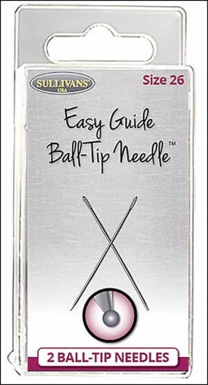 Size 26 Easy Guide Ball-Tip Needles by Sullivans - Premium Hand-Sewing Needles from Sullivans USA - Just $9! Shop now at Crossed Hearts Needlework & Design