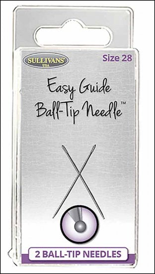 Size 28 Easy Guide Ball-Tip Needles by Sullivans - Premium Hand-Sewing Needles from Sullivans USA - Just $9! Shop now at Crossed Hearts Needlework & Design