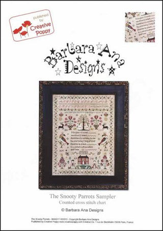 The Snooty Parrots Sampler Cross Stitch Pattern by Barbara Ana Designs - Premium Pattern, Cross Stitch from Barbara Ana Designs - Just $19.98! Shop now at Crossed Hearts Needlework & Design