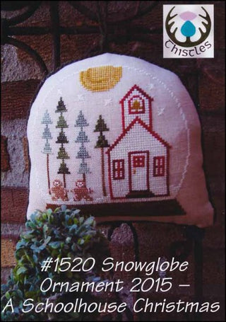 Snowglobe Ornament 2015: A Schoolhouse Christmas Cross Stitch Pattern by Thistles - Premium Pattern, Cross Stitch from Thistles - Just $6.50! Shop now at Crossed Hearts Needlework & Design