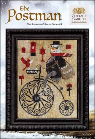 Snowman Collector Series 4: The Postman Cross Stitch Pattern by Cottage Garden Samplings - Premium Pattern, Cross Stitch from Cottage Garden Samplings® - Just $10! Shop now at Crossed Hearts Needlework & Design