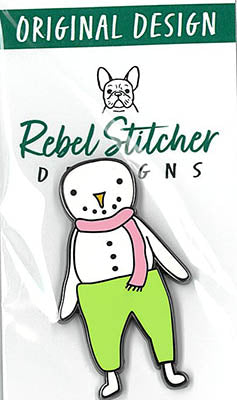 Snowman Needleminder by Rebel Stitcher Designs - Premium Needle Minder from Rebel Stitcher Designs - Just $12! Shop now at Crossed Hearts Needlework & Design