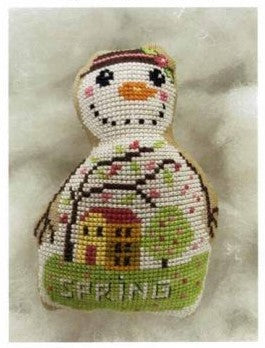 Snowman Spring Cross Stitch Pattern by Romy's Creations *NEW* - Premium Pattern, Cross Stitch from Romy's Creations - Just $10! Shop now at Crossed Hearts Needlework & Design