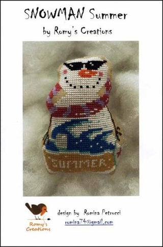 Snowman Summer Cross Stitch Pattern by Romy's Creations *NEW* - Premium Pattern, Cross Stitch from Romy's Creations - Just $10! Shop now at Crossed Hearts Needlework & Design