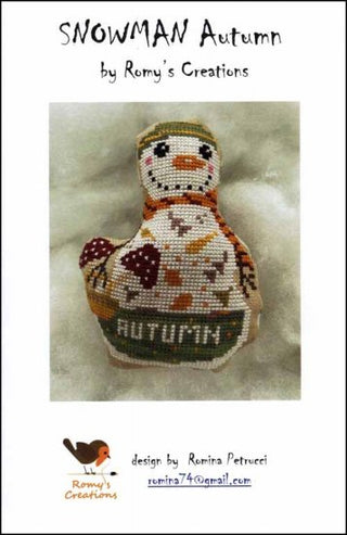 Snowman Autumn Cross Stitch Pattern by Romy's Creations *NEW* - Premium Pattern, Cross Stitch from Romy's Creations - Just $10! Shop now at Crossed Hearts Needlework & Design