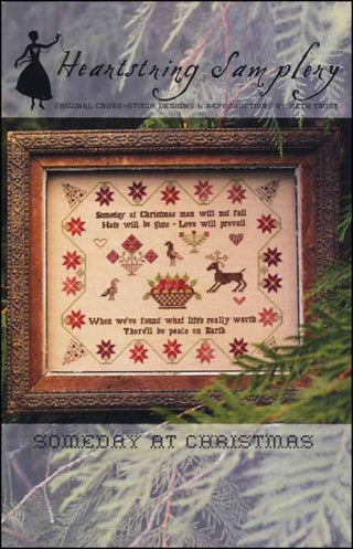 Someday At Christmas Cross Stitch Pattern by Heartstring Samplery - Premium Pattern, Cross Stitch from Heartstring Samplery - Just $10! Shop now at Crossed Hearts Needlework & Design