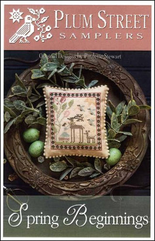 Spring Beginnings Cross Stitch Pattern by Plum Street Samplers - Premium Pattern, Cross Stitch from Plum Street Samplers - Just $10! Shop now at Crossed Hearts Needlework & Design