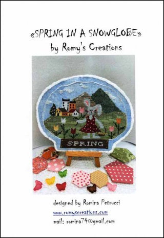 Spring In a Snowglobe Cross Stitch Pattern by Romy's Creations - Premium Pattern, Cross Stitch from Romy's Creations - Just $14! Shop now at Crossed Hearts Needlework & Design