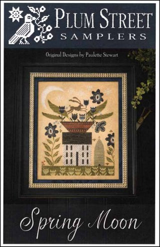 Spring Moon Cross Stitch Pattern by Plum Street Samplers - Premium Pattern, Cross Stitch from Plum Street Samplers - Just $14! Shop now at Crossed Hearts Needlework & Design