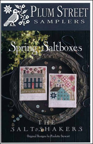 Spring Saltboxes Cross Stitch Pattern by Plum Street Samplers - Premium Pattern, Cross Stitch from Plum Street Samplers - Just $10! Shop now at Crossed Hearts Needlework & Design