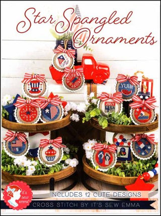 Star Spangled Ornaments Cross Stitch Pattern by It's Sew Emma - Premium Pattern, Cross Stitch from It's Sew Emma - Just $14! Shop now at Crossed Hearts Needlework & Design